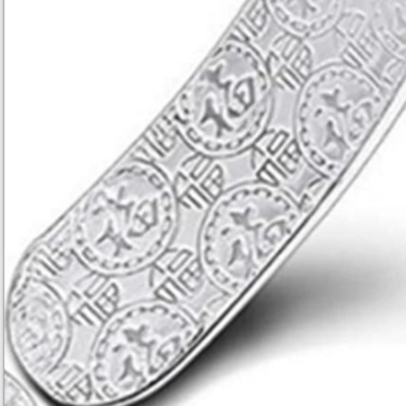 Sterling Silver Bangle Bracelet 925 Sterling Silver Bracelet Bangle Adjustable - Picture 3 of 9